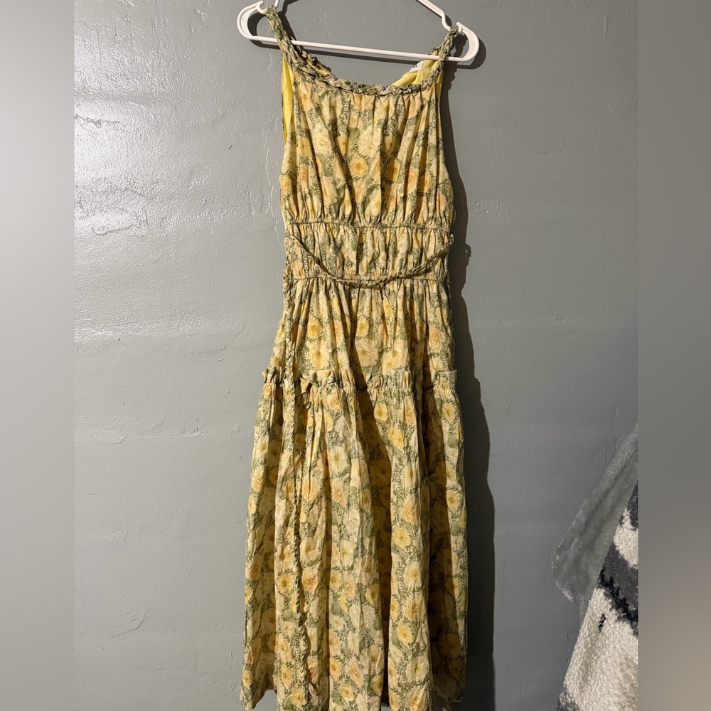 En Saison Yellow and Green Floral Maxi Dress
